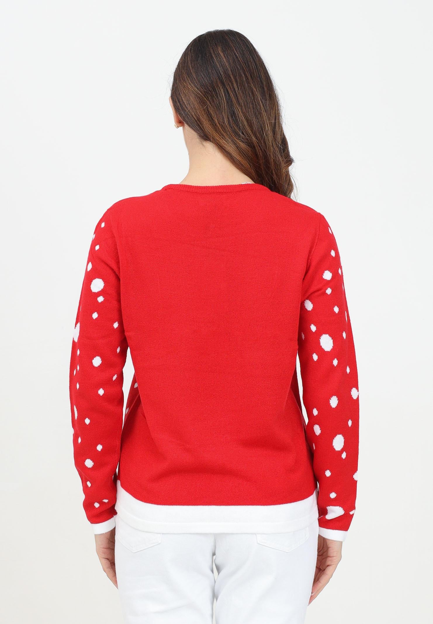 Maglioncino girocollo rosso da donna con renna 15238375 True Red JDY 