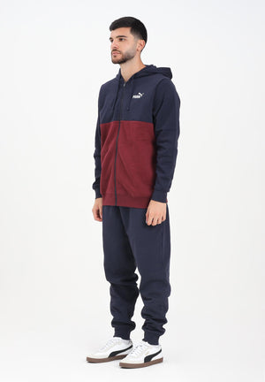 PUMA Tuta blu e bordeaux da uomo con logo 692158 16 PUMA 