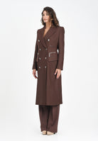 ELISABETTA FRANCHI Cappotto lungo marrone da donna CP01056E2 EA3 ELISABETTA FRANCHI 