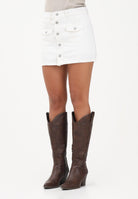 LEVI'S Gonna corta Button-Front in denim bianco da donna 005NA-0001 . LEVI'S® 