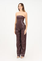 ELISABETTA FRANCHI Tuta bordeaux da donna realizzata in materiale sintetico effetto pelle TU06858E2 EA4 ELISABETTA FRANCHI 