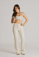 PATRIZIA PEPE Pantalone elegante crema da donna 2P1745A737 W418 PATRIZIA PEPE 