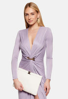 ELISABETTA FRANCHI Pochette burro da donna effetto naplak BS18A61E2 193 ELISABETTA FRANCHI 