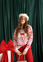 ONLY Maglioncino girocollo panna da donna dal fascino natalizio 15354832 Birch ONLY 