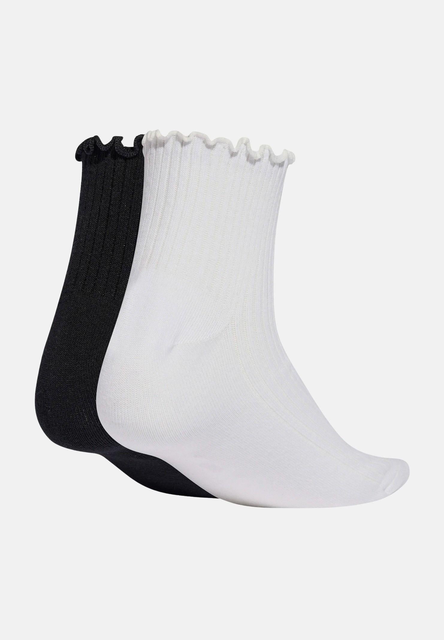 ADIDAS ORIGINALS Calzini (2 paia) Ruffle bianchi e neri da donna KD8367 . ADIDAS ORIGINALS 