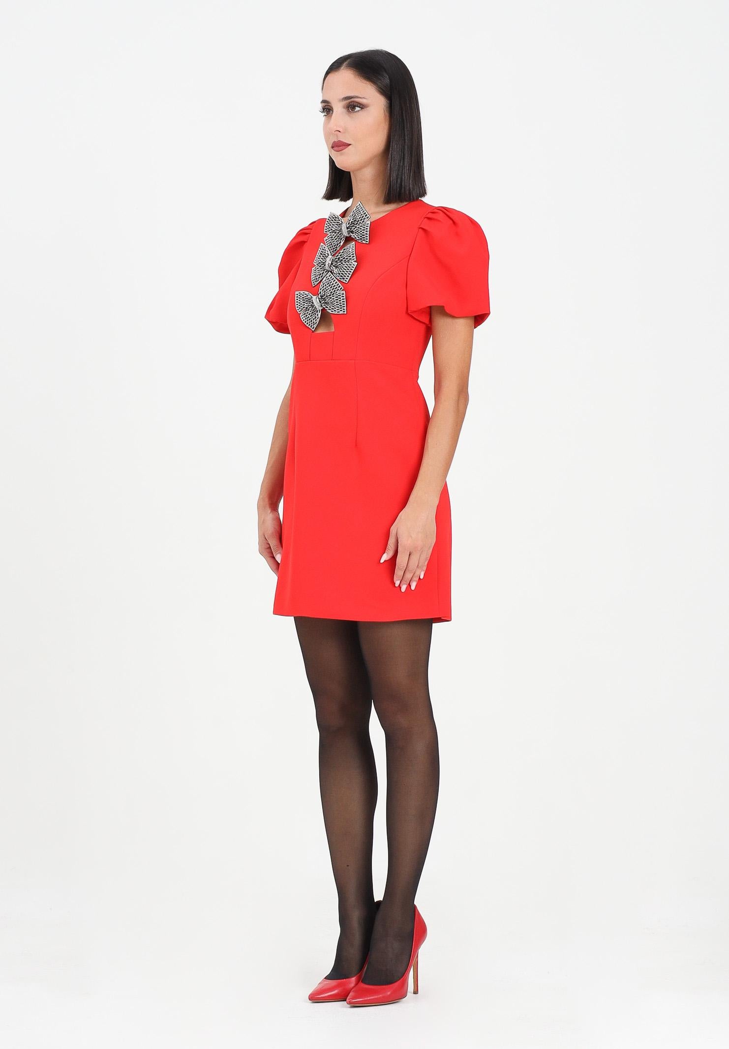 ODI ODI Abito corto Alagna rosso da donna con fiocchi ALAGNA110W5 Z4 ODI ODI 