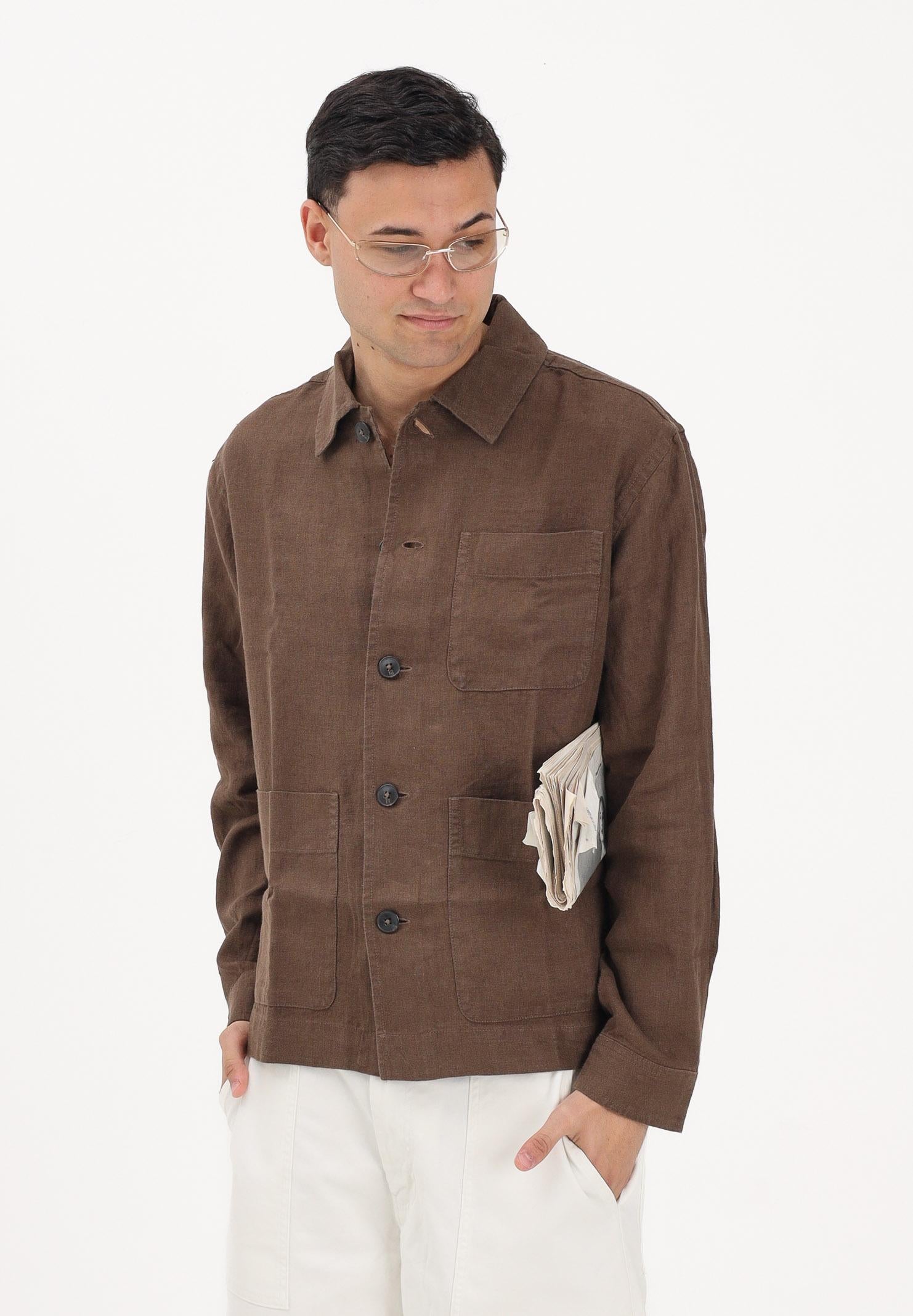 SELECTED HOMME Camicia a manica lunga marrone da uomo 16100325 DE SELECTED HOMME 