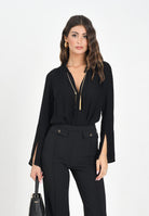 ELISABETTA FRANCHI Body nero da donna con dettagli gioiello CB00557E2 110 ELISABETTA FRANCHI 