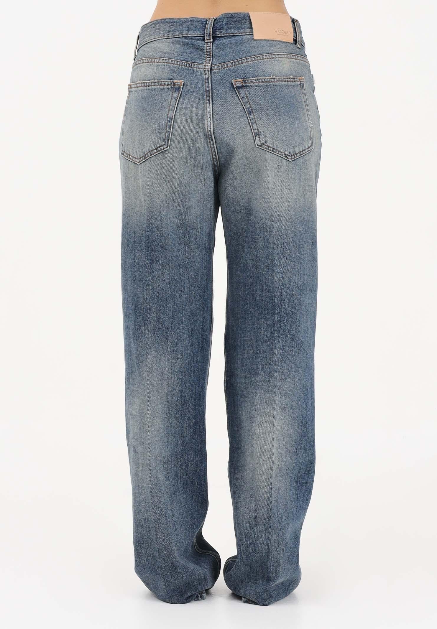 VICOLO Jeans Adriana in denim medio da donna con leggere sfumature used DAB5035 DEBL VICOLO 