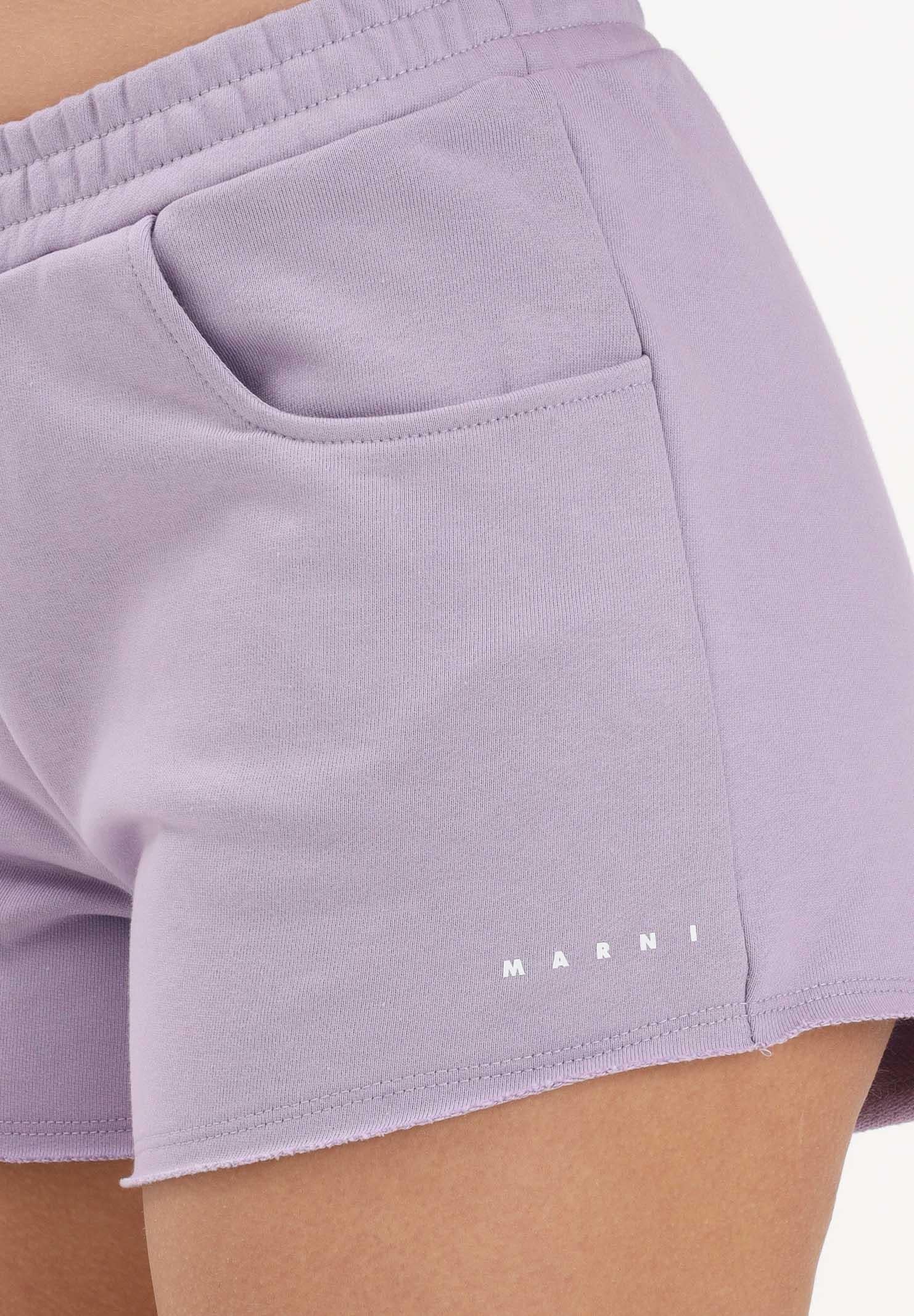 MARNI Shorts sportivo lilla per donna, ragazze e bambine con logo M01690M00V0 0M612 MARNI 