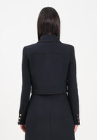 ELISABETTA FRANCHI Giacca nero da donna con dettagli logo<BR/> GI15957E2 110 ELISABETTA FRANCHI 