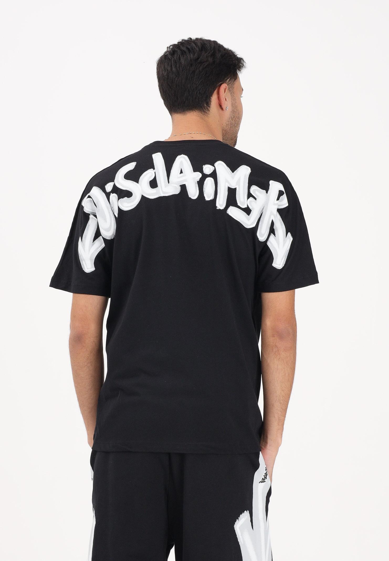 DISCLAIMER T-shirt a manica corta nera da uomo con stampa logo 26EDS55401 NEBI DISCLAIMER 