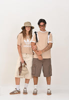 T-shirt a manica corta Adicolor Classics 3-Stripes beige da uomo IZ2366  ADIDAS ORIGINALS 