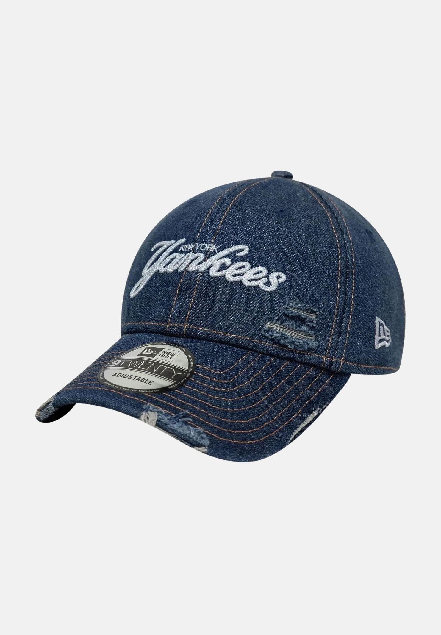 NEW ERA Cappello con visiera 9TWENTY New York Yankees MLB in denim blu per uomo e donna 60771839 . NEW ERA 