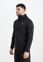 PUMA Felpa con zip Evostripe nera da uomo 688231 01 PUMA 