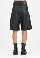 DIESEL Bermuda in denim nero per donna e ragazze con orli a taglio vivo J02351KXBPX K02 DIESEL 