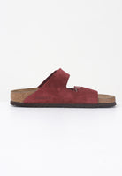 BIRKENSTOCK Ciabatte Arizona in pelle scamosciata bordeaux per uomo e donna 1028331 . BIRKENSTOCK 