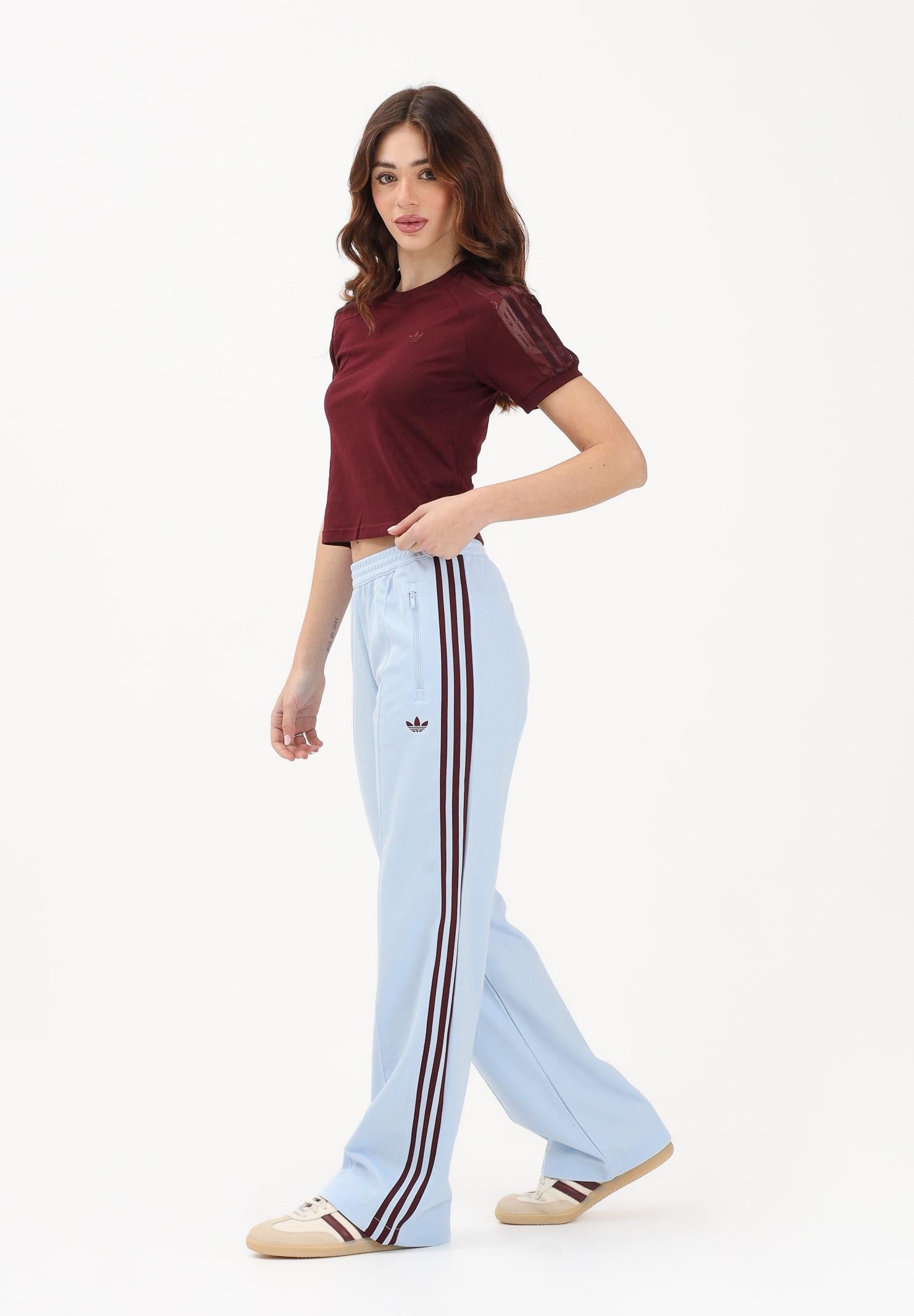 ADIDAS ORIGINALS Pantalone sportivo Classic azzurro e bordeaux da donna KD3748 . ADIDAS ORIGINALS 