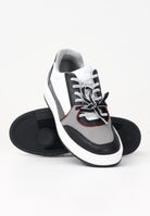 GCDS Sneakers bianche, nere e grigie da uomo con logo B1EU4203AF3 09 GCDS 
