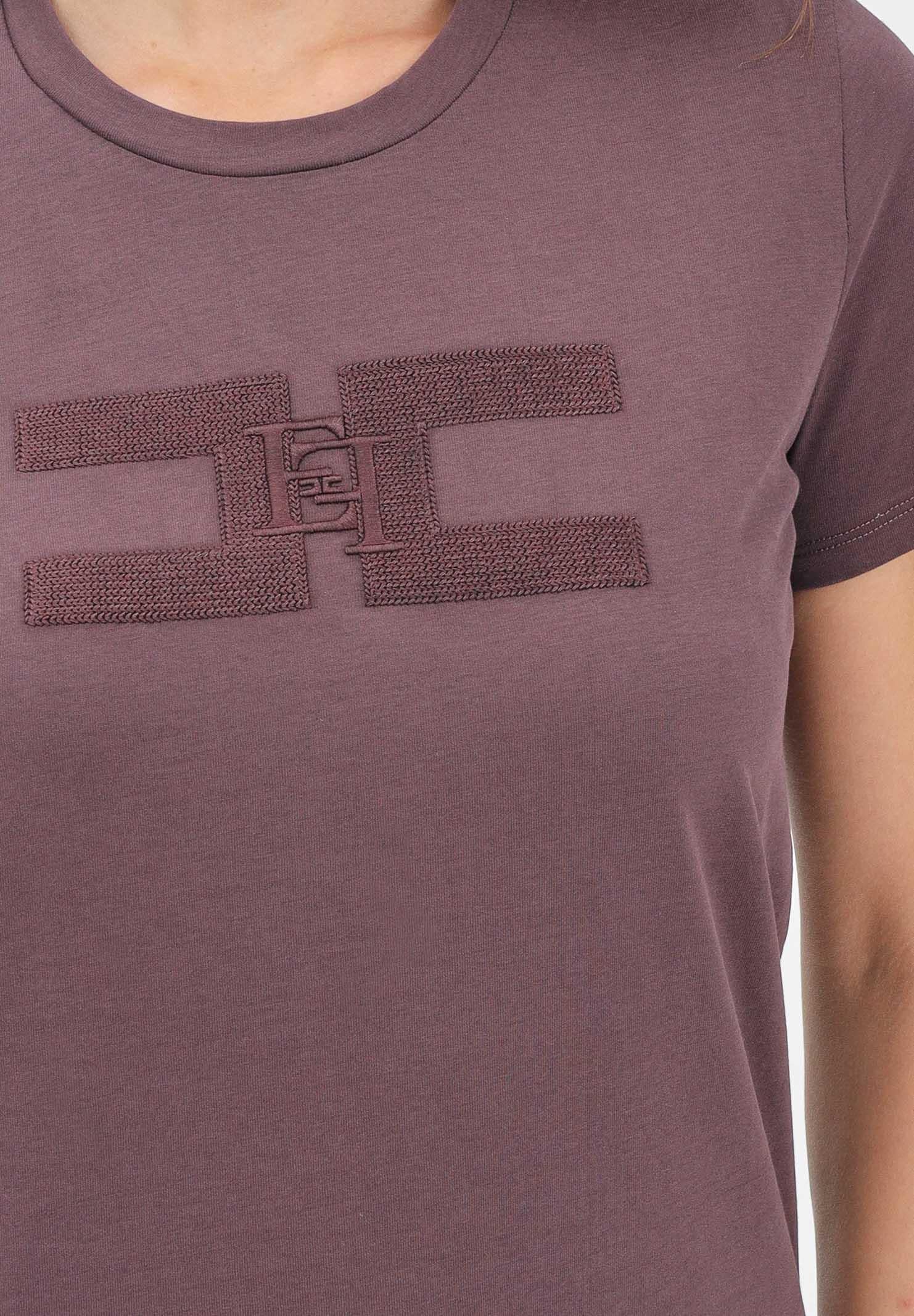 ELISABETTA FRANCHI T-shirt a manica corta bordeaux da donna MA00756E2 EA4 ELISABETTA FRANCHI 