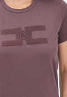 ELISABETTA FRANCHI T-shirt a manica corta bordeaux da donna MA00756E2 EA4 ELISABETTA FRANCHI 