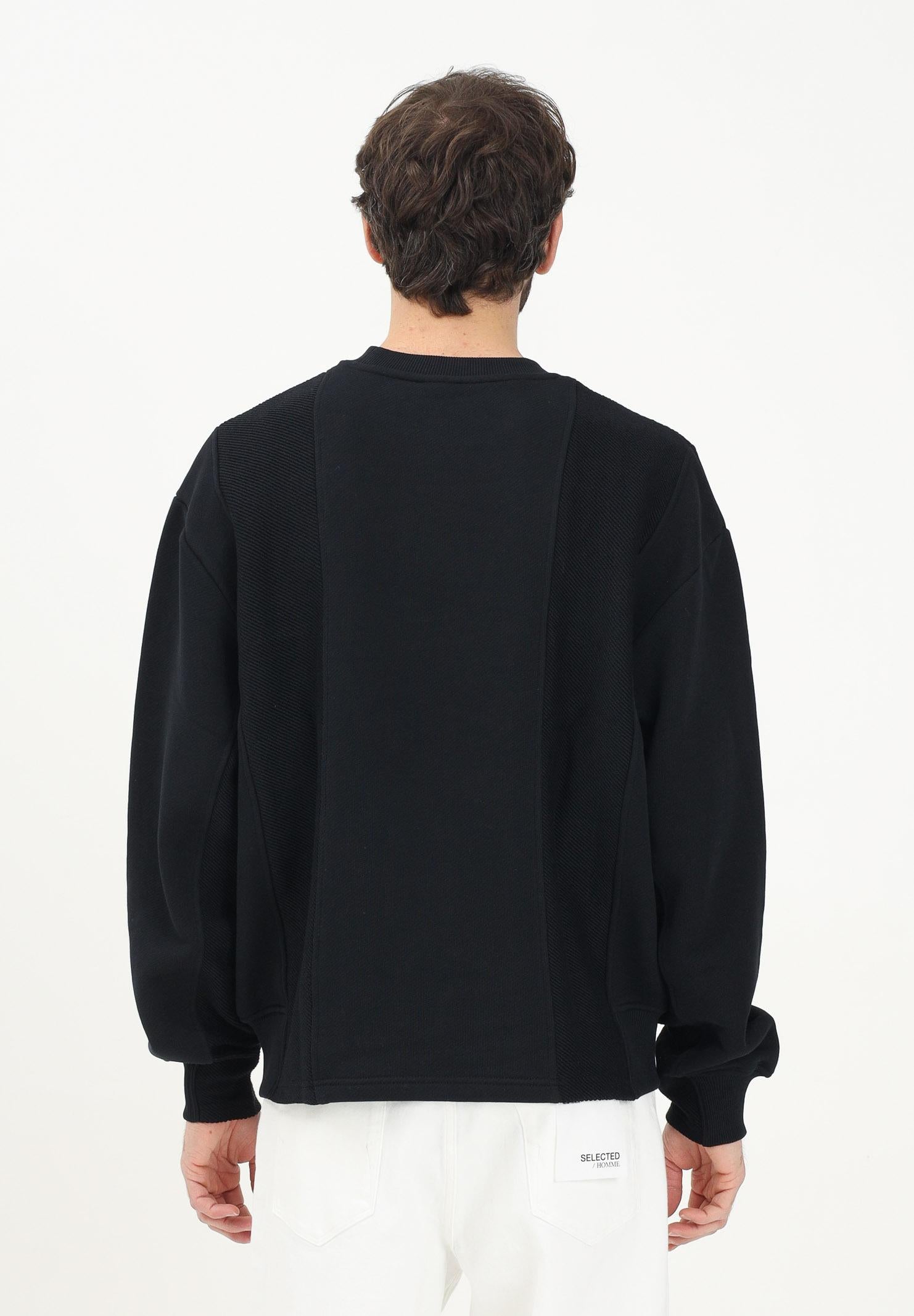 KARL LAGERFERLD Felpa girocollo nera da uomo con stampa logo KLA1M20030 999 KARL LAGERFELD 