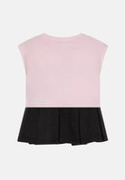 JORDAN Completino rosa e nero da neonato con stampa logo 15D974 G0T JORDAN 