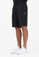 LYLE & SCOTT Shorts sportivo nero da uomo con patch logo golden eagle ML414VOG Z865 LYLE & SCOTT 