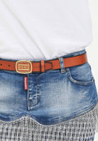 Cintura cuoio da donna con fibbia logo DQ2912D0AAY DQ11 DSQUARED2 