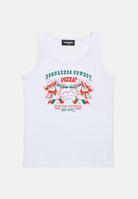Canotta bianca per bambino e bambina con grafica Cowboy Pizza DQ2974D0A2C-B DQ100 DSQUARED2 