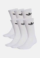 ADIDAS ORIGINALS Calzini Trefoil Cushion Crew (6paia) bianchi per uomo e donna IJ5619 . ADIDAS ORIGINALS 