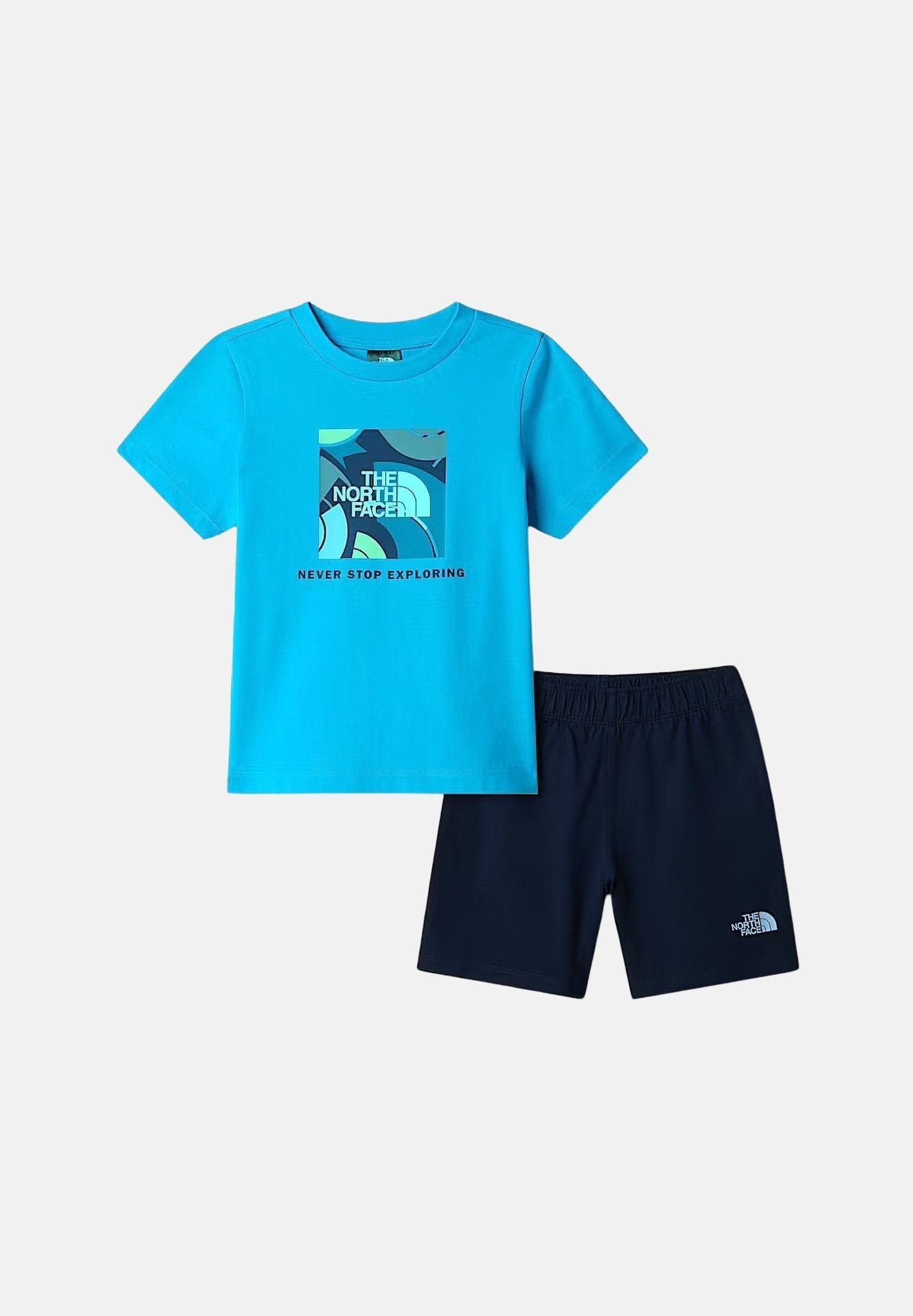 THE NORTH FACE Completino NSE Box Play Regular azzurro per bambino e bambina NF0A8G1HDGY1 . THE NORTH FACE 
