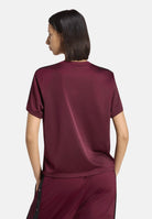 ADIDAS ORIGINALS T-shirt Firebird Track Tee Shadow Maroon/Black bordeaux e nera donna. KS4799 . ADIDAS ORIGINALS 