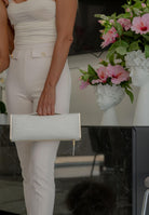 ELISABETTA FRANCHI Pochette bianco latte da donna con stampa cocco BS52A56E2 DZ9 ELISABETTA FRANCHI 