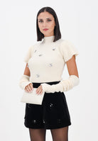 ODI ODI Maglia a collo alto Barolo panna da donna con applicazioni BAROLO130W5 H1 ODI ODI 