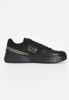 EA7 Sneakers nere da uomo con stampa logo oro 7X000338AF18614 MZ177 EA7 