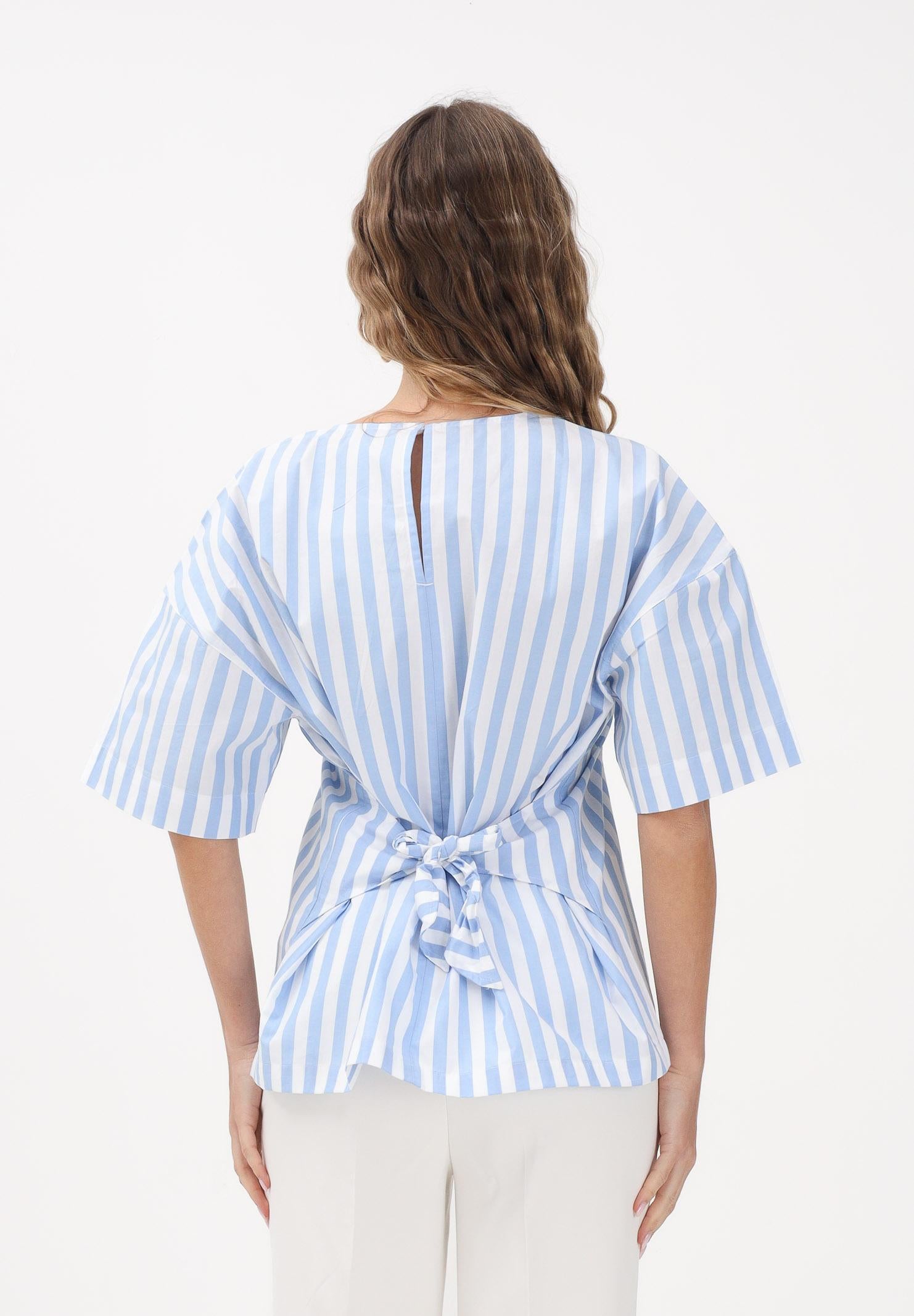 CALVIN KLEIN JEANS Blusa bianca e azzurra da donna con motivo a righe LV047F113G C32 CALVIN KLEIN JEANS 