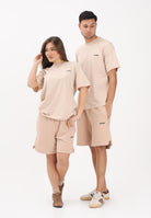 BARROW Shorts sportivo sabbia per uomo e donna con logo S6BWUABE009 092 BARROW 