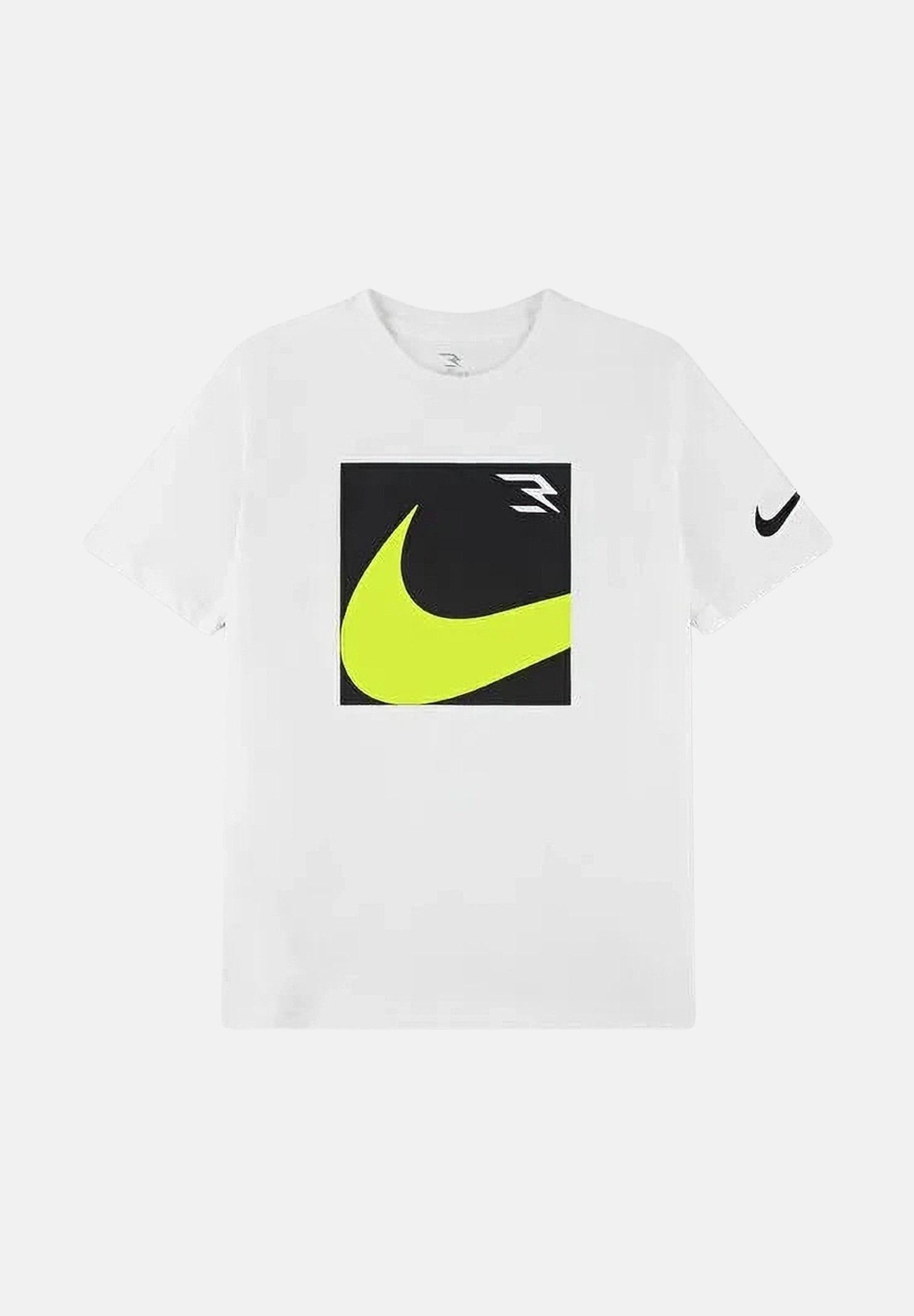 NIKE T-shirt a manica corta bianca per bambino e bambina con stampa logo 9Q1431 001 NIKE 