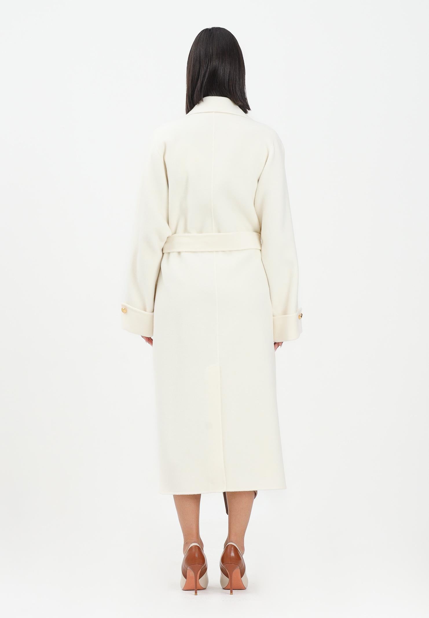 ELISABETTA FRANCHI Cappotto a vestaglia in panno panna da donna CP68D56E2 DZ9 ELISABETTA FRANCHI 