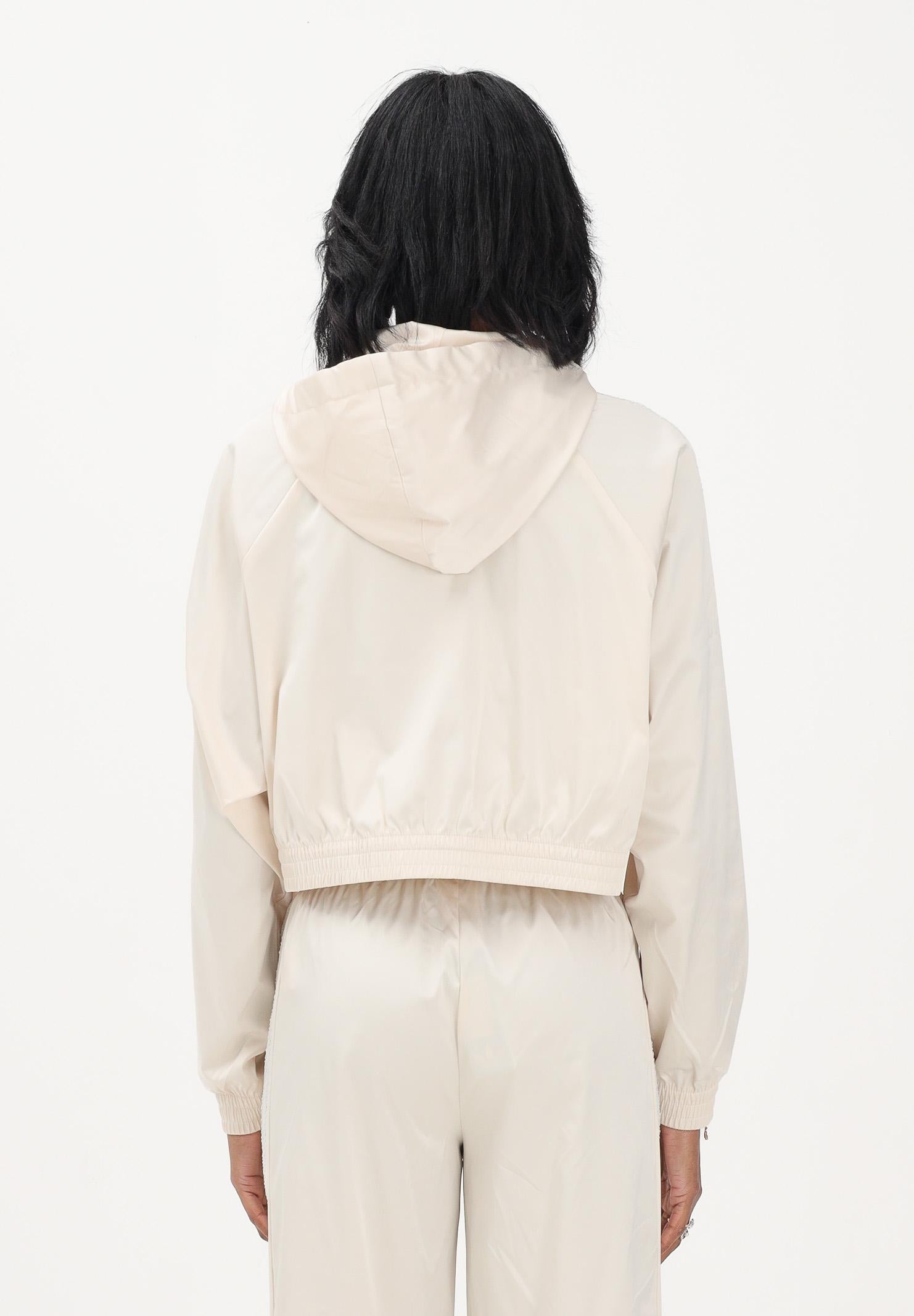 ADIDAS ORIGINALS Felpa con zip PEARL panna da donna KE3391 . ADIDAS ORIGINALS 