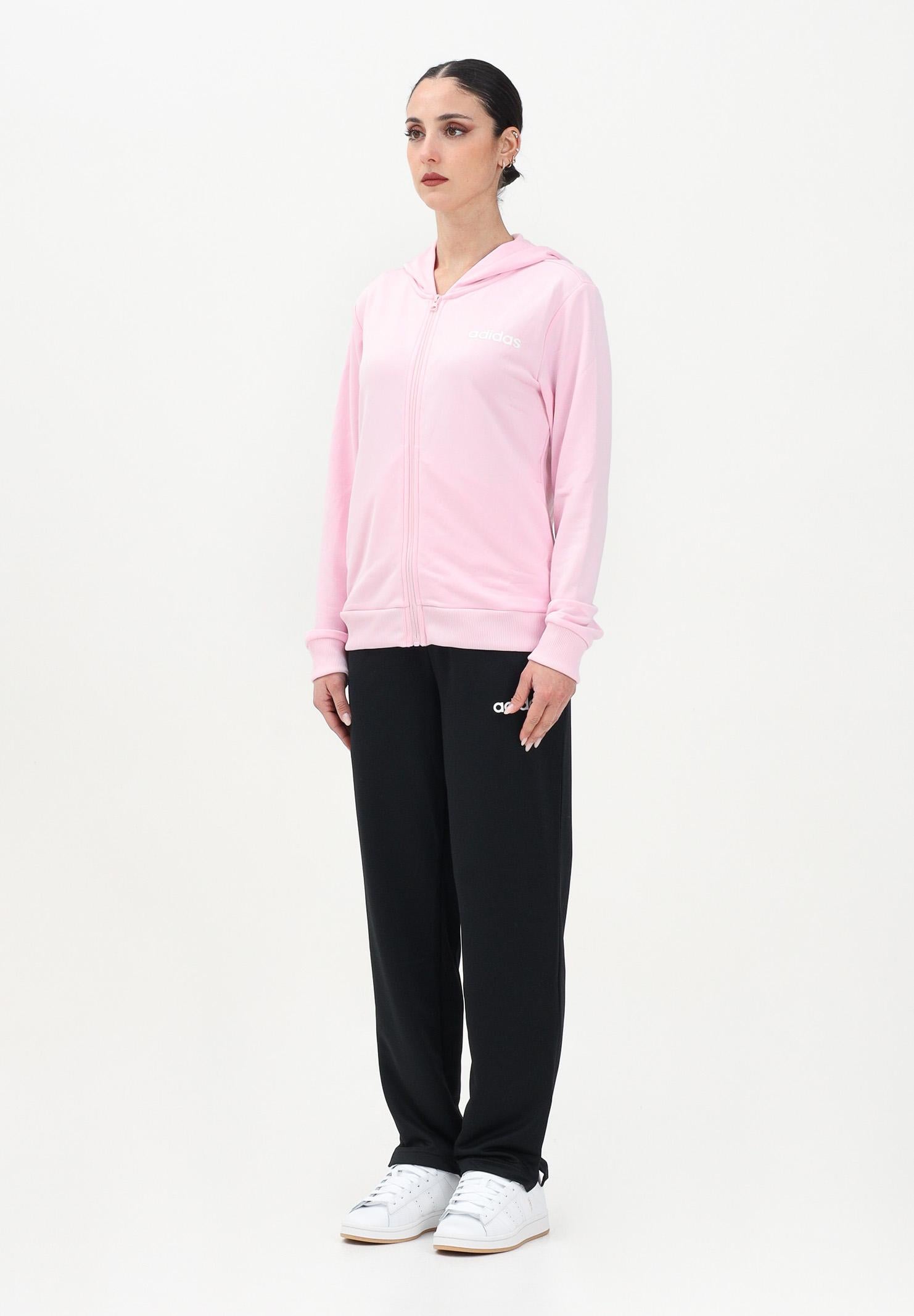 ADIDAS PERFORMANCE Tuta sportiva Essentials Linear rosa e nera da donna JD2702 . ADIDAS PERFORMANCE 