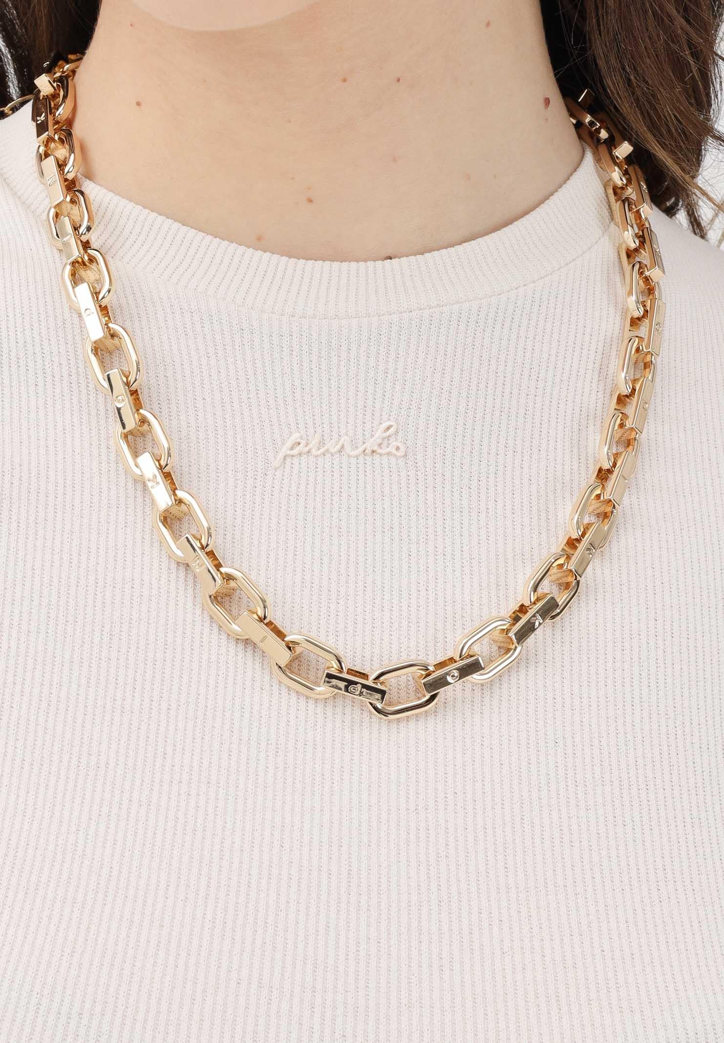 PINKO Maglia a manica corta beige da donna con catena 106635A32C C03 PINKO 