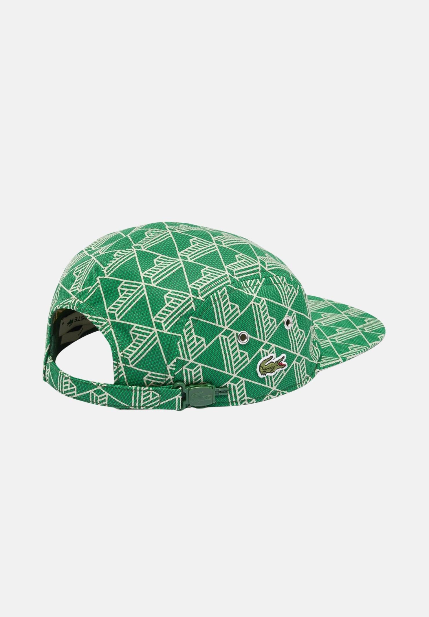 LACOSTE Cappello con visiera verde per uomo e donna caratterizzato da stampa monogram RK0763 HEI LACOSTE 