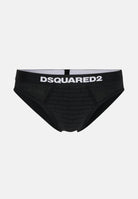 DSQUARED2 Slip nero da uomo con logo all-over D9H136200S 010 DSQUARED2 