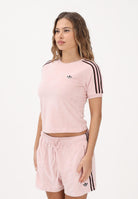 ADIDAS ORIGINALS T-shirt a manica corta Terry Towel Cali rosa da donna KD1410 . ADIDAS ORIGINALS 
