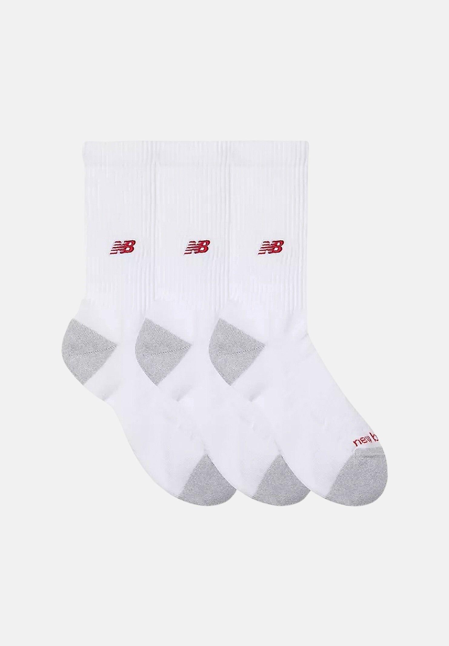 NEW BALANCE Calzini (3paia) Active Premium bianchi per uomo e donna AC98743WT . NEW BALANCE 