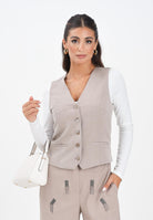 ONLY Gilet beige da donna 15331287 TaupeGray ONLY 