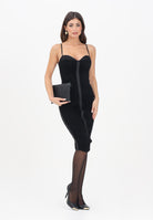 ELISABETTA FRANCHI Abito midi nero da donna con drappeggi AB81556E2 110 ELISABETTA FRANCHI 