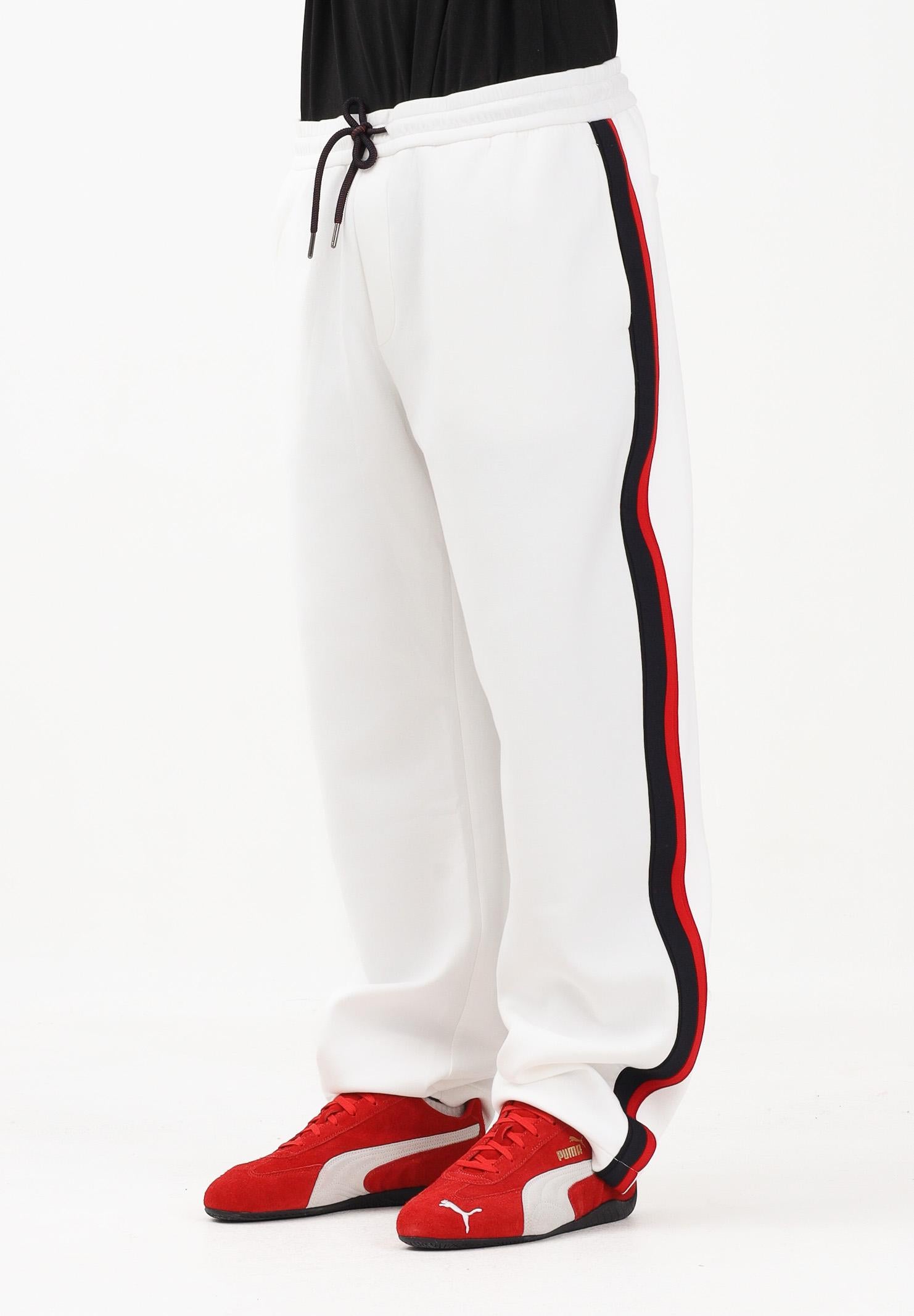 ARMANI EXCHANGE Pantalone sportivo bianco da uomo con bande laterali a contrasto rosse e blu XM001400AF13047 U0009 ARMANI EXCHANGE 